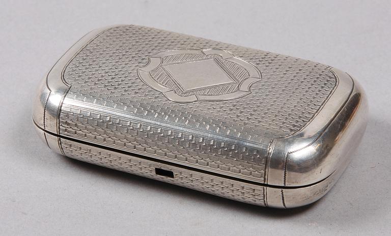 CIGARETTETUI, silver, Ryssland, 1880-tal.