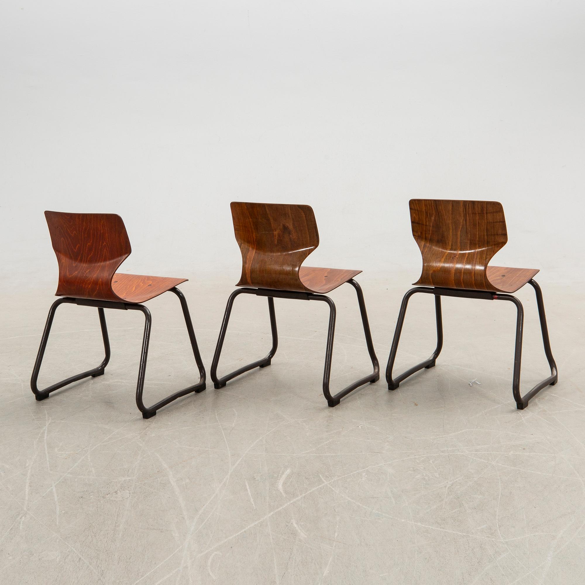 Adam Segner stolar 6 st Flötotto Tyskland 1900-talets mitt.