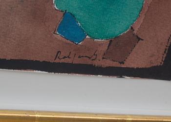ROBERT JACOBSEN, gouache på papper, signerad.