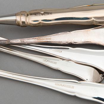 A 89-piece set of 'Chippendale' silver cutlery, Finnish hallmarks and control marks 1967-99.