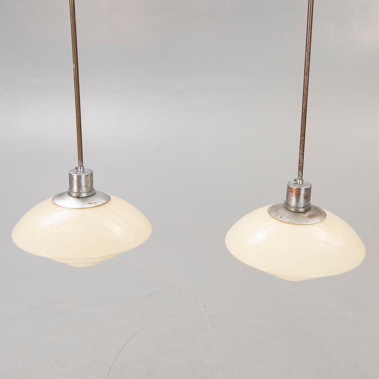 A pair of Böhlmarks ceiling lights, a pair, 1930s.