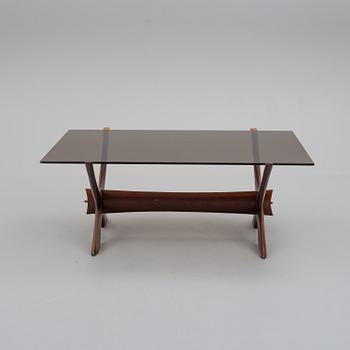 FREDRIK SCHRIEVER-ABELN, soffbord, glas och mörkt trä.