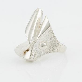 Bracelet and ring, silver,