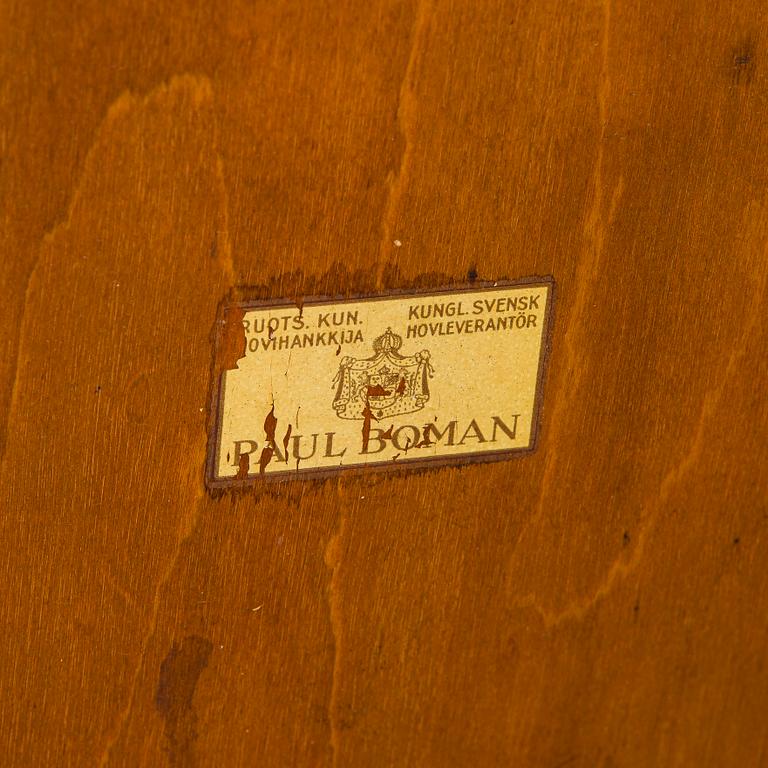 Brickbord, sterlingsilver och mahognyfaner, Mappin & Webb, London 1912, stommen av Paul Boman.