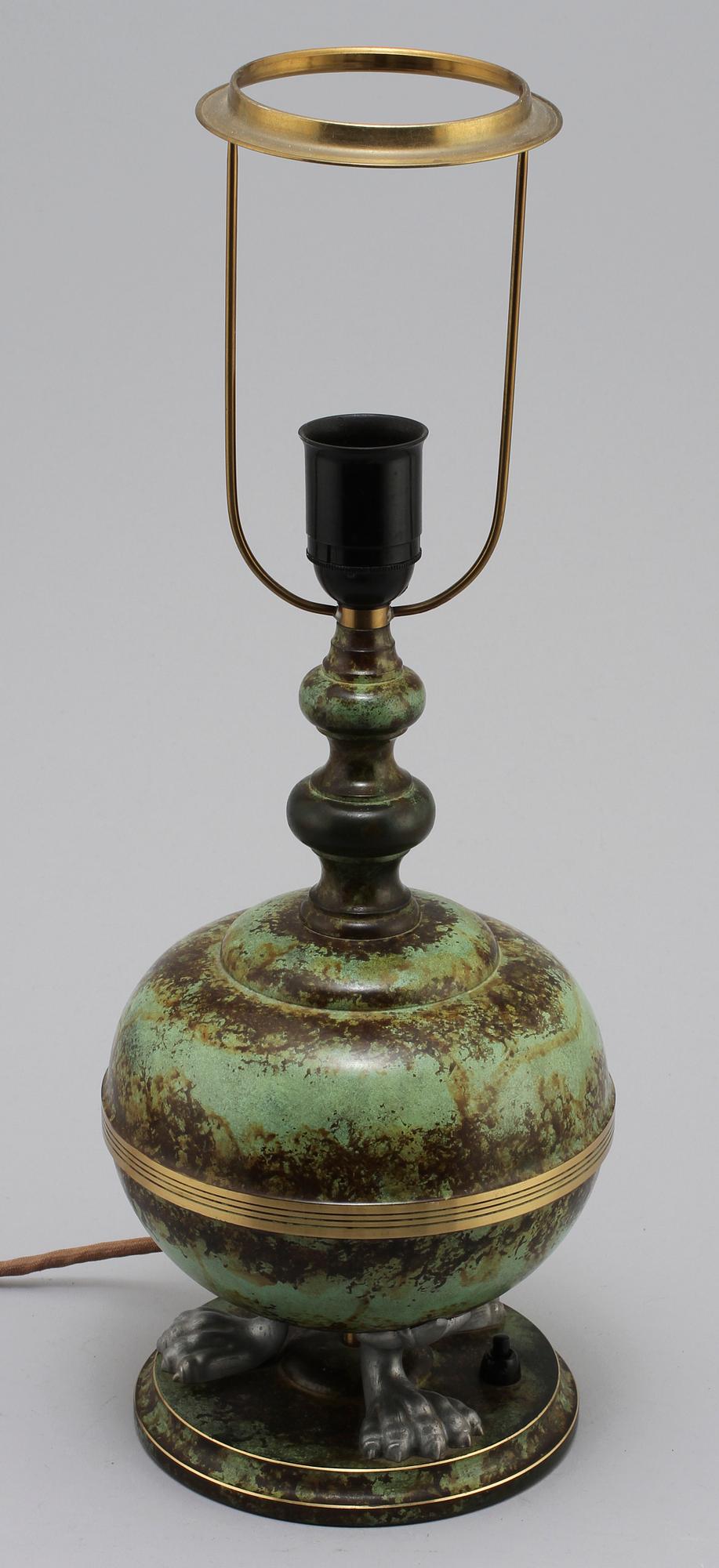 BORDSLAMPA, art deco, 1900-talets andra kvartal.