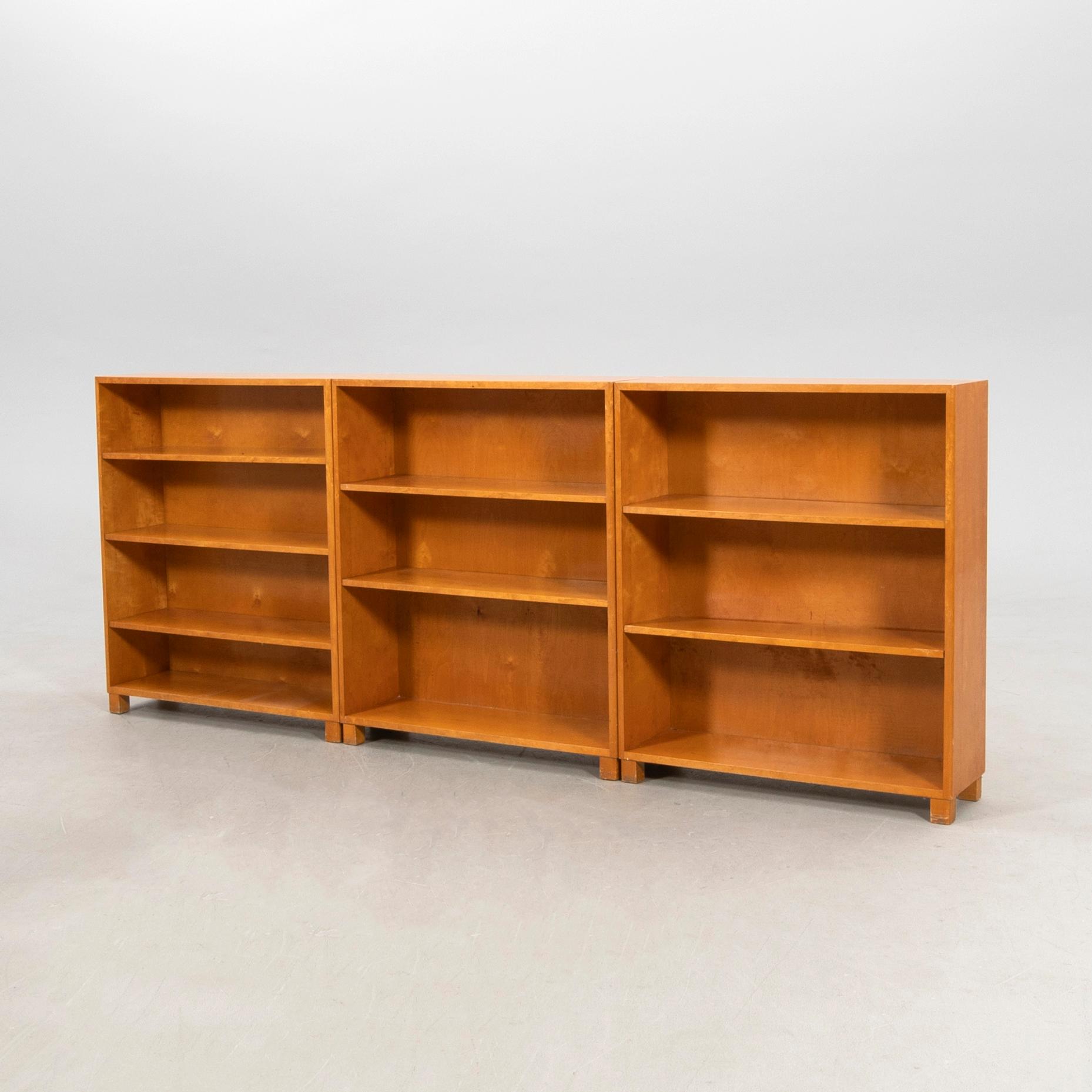 Bookcases, 3 pcs, first half of the 20th century.