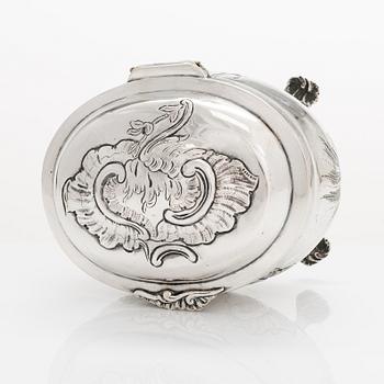 Sockerskrin, silver, rokoko, Hildebrand, Berlin, 1700-talets tredje fjärdedel.