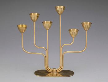 LJUSSTAKE, mässing, Gunnar Ander, Ystad Metall, 1900-tal.