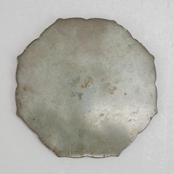A presumably Korean bronze mirror, 19th Century or older.