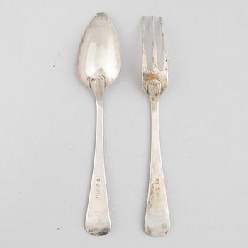 A Dutch Silver Cutlery Set, mark of J.M. van Kempen & Zn., Voorschoten 1907, (24 pieces).