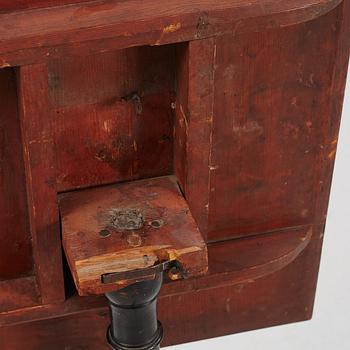 A Swedish burr-veneered tilt-top table, circa 1800.