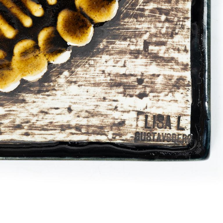 Lisa Larsson, a set of six stoneware wall plaques, Gustavsberg.
