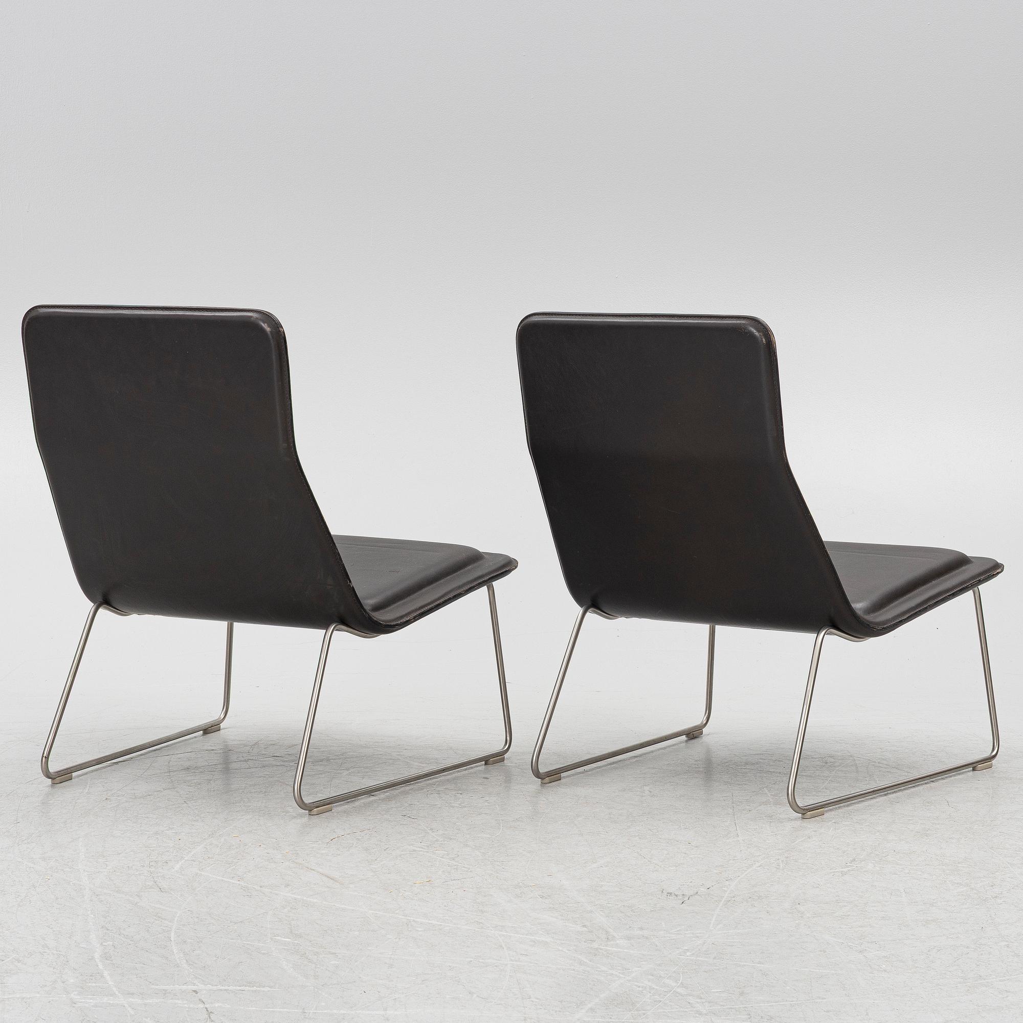 Jasper Morrison, armchairs, a pair, "Low and Pad", Cappelini, Italy,