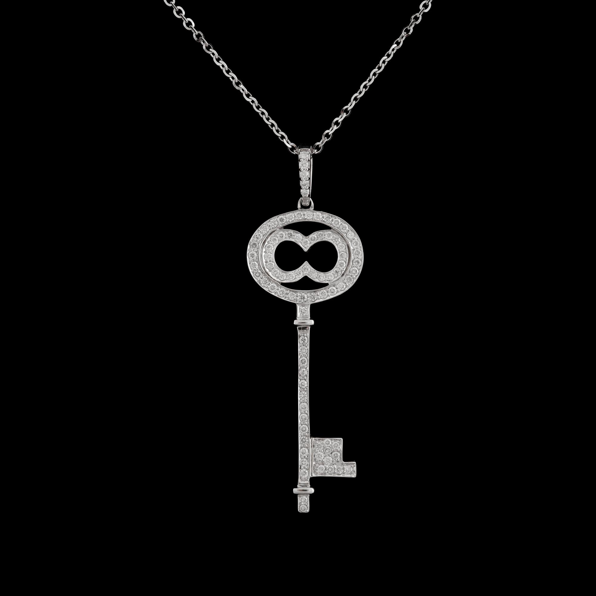 A brilliant cut diamond pendant, tot. 0.56 ct.