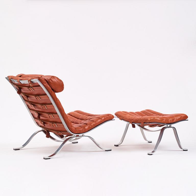 Arne Norell, an 'Ari' easy chair and ottoman, Norell Möbel AB, Sweden.