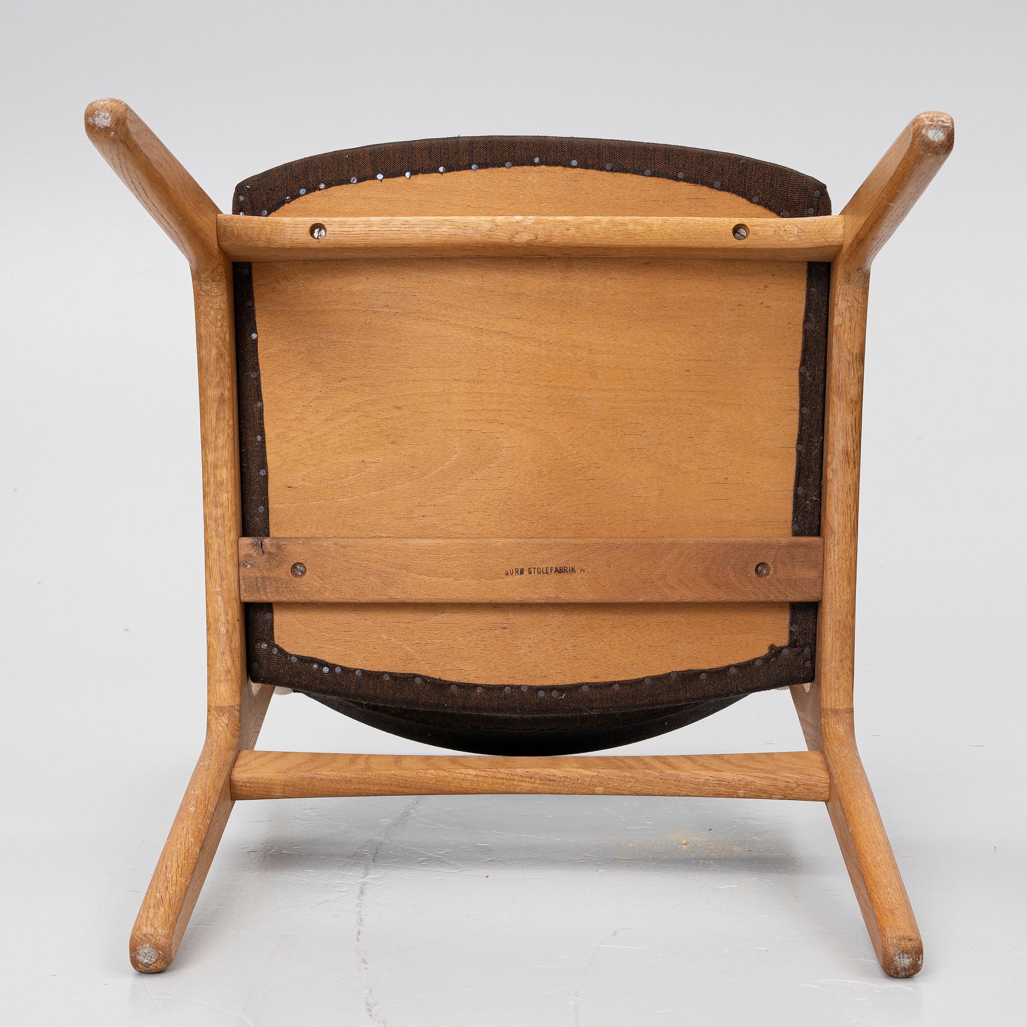 Stolar, 4 st, Sorø Stolefabrik, Danmark, 1900-talets andra hälft.