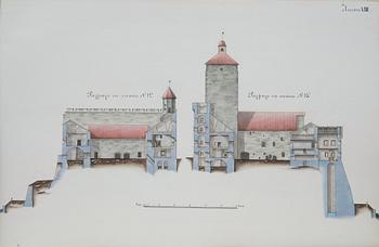 KANSIO. Hermeister linnan piirustuksia.
