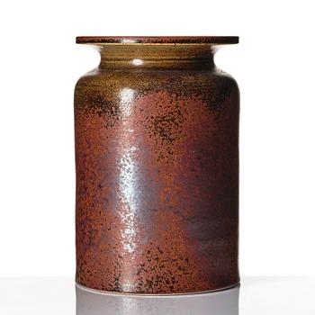 Stig Lindberg, a stoneware vase, Gustavsberg studio, Sweden 1976.