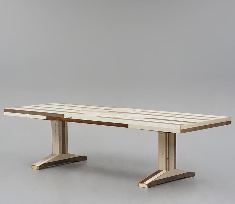 Piet Hein Eek, matbord, "Canteen Table in Scrapwood", Nederländerna, efter 2005.