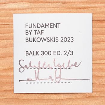 TAF, Gabriella Lenke & Mattias Ståhlbom, "Balk 300", pedestal, ed. 2/3, 2023.