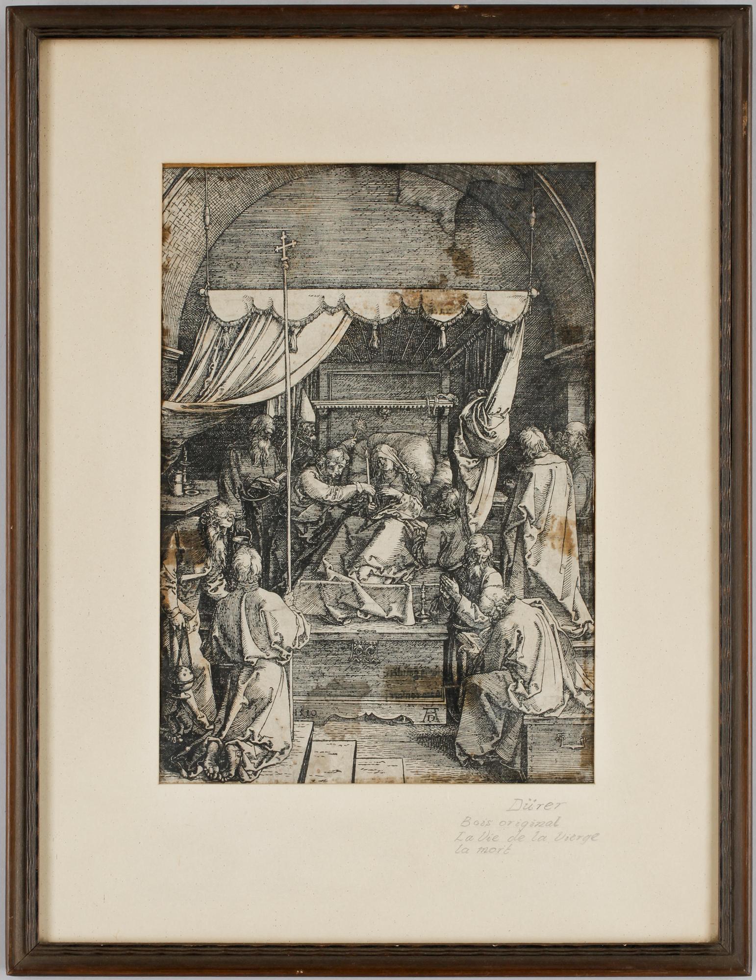 ALBRECHT DÜRER, efter, träsnitt. Sign i plåten. Trol 1800-tal.