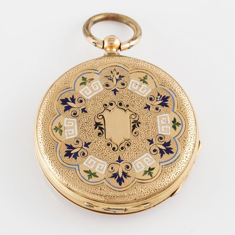 FICKUR, delvis 18 K guld, 1900-talets första hälft.