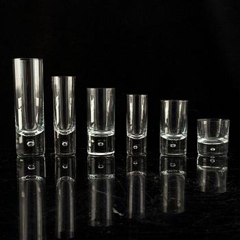 68 'Pippi' glasses, Walter Hickman, Kosta.