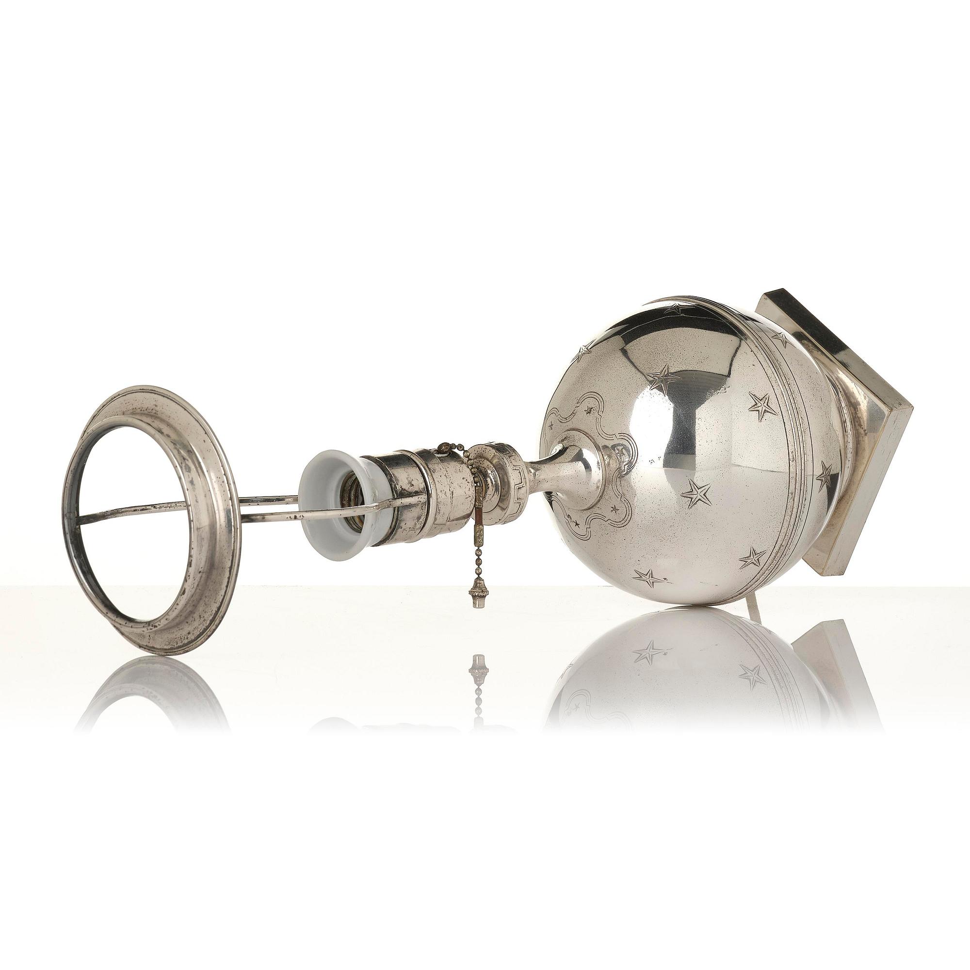Jacob Ängman, a rare table lamp, Guldsmedsaktiebolaget, Stockholm, ca 1930.