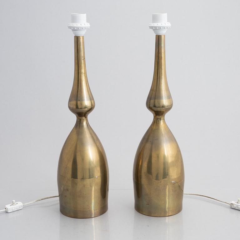 Table lamps, a pair, second half of the 20th century.