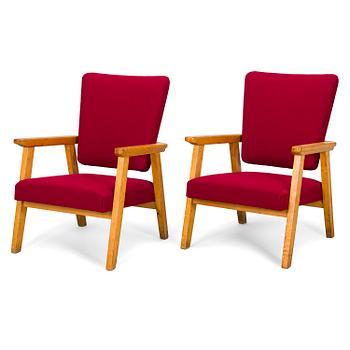 Paul Bernoulli, a pair of 1940's armchairs '1171' for O.Y. Huonekalu- ja Rakennustyötehdas A.B.