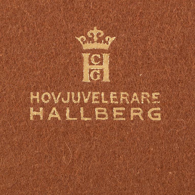 Bestickuppsättning i schatull, 190 delar, silver, modell "Kungsholm", CG Hallberg, Stockholm, bl a 1954.