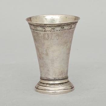 BÄGARE, silver. Carl Lemon dä(1729-1768) Uppsala. 83gr.