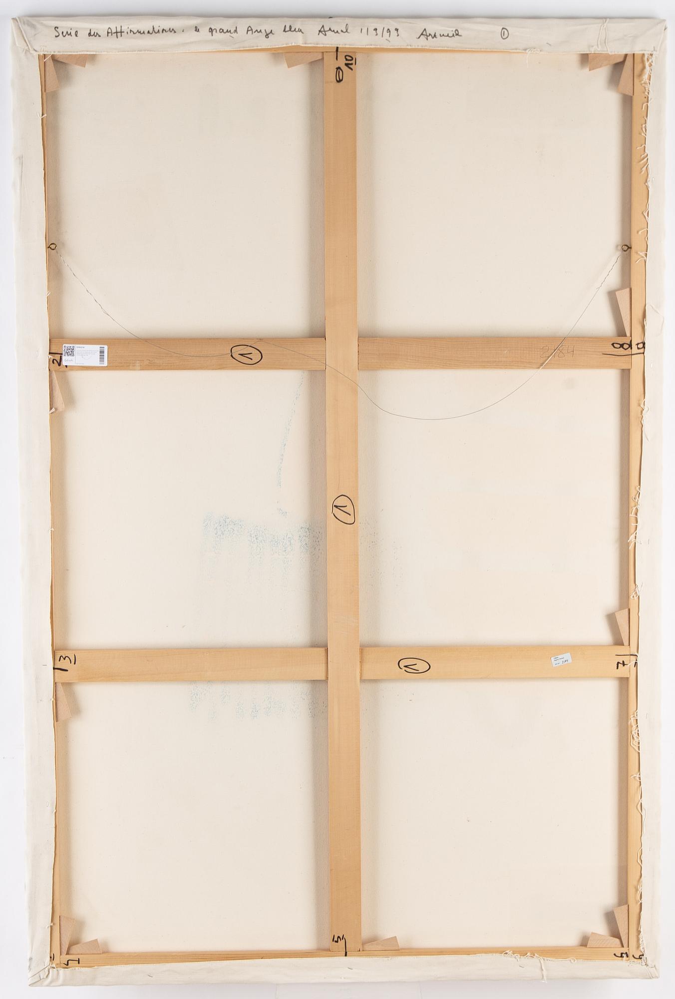 Francois Arnal, mixed media on canvas, signed and dated -93.