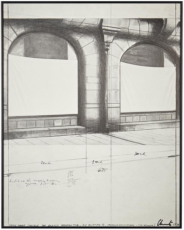Christo & Jeanne-Claude, "Store Front (Project for Galerie Aronowitsch - Kv Klippan 10, ombyggnadsplan - Stockholm)".