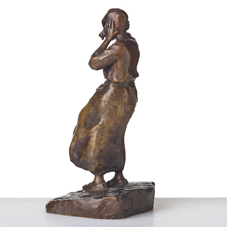 Ruth Milles, "Flicka i blåst" (=Young woman in the wind).