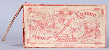 LEKSAKSKANON, "Amorce-hinterladen-Kanone", E.W. Matthes, Berlin, 1900-tal.