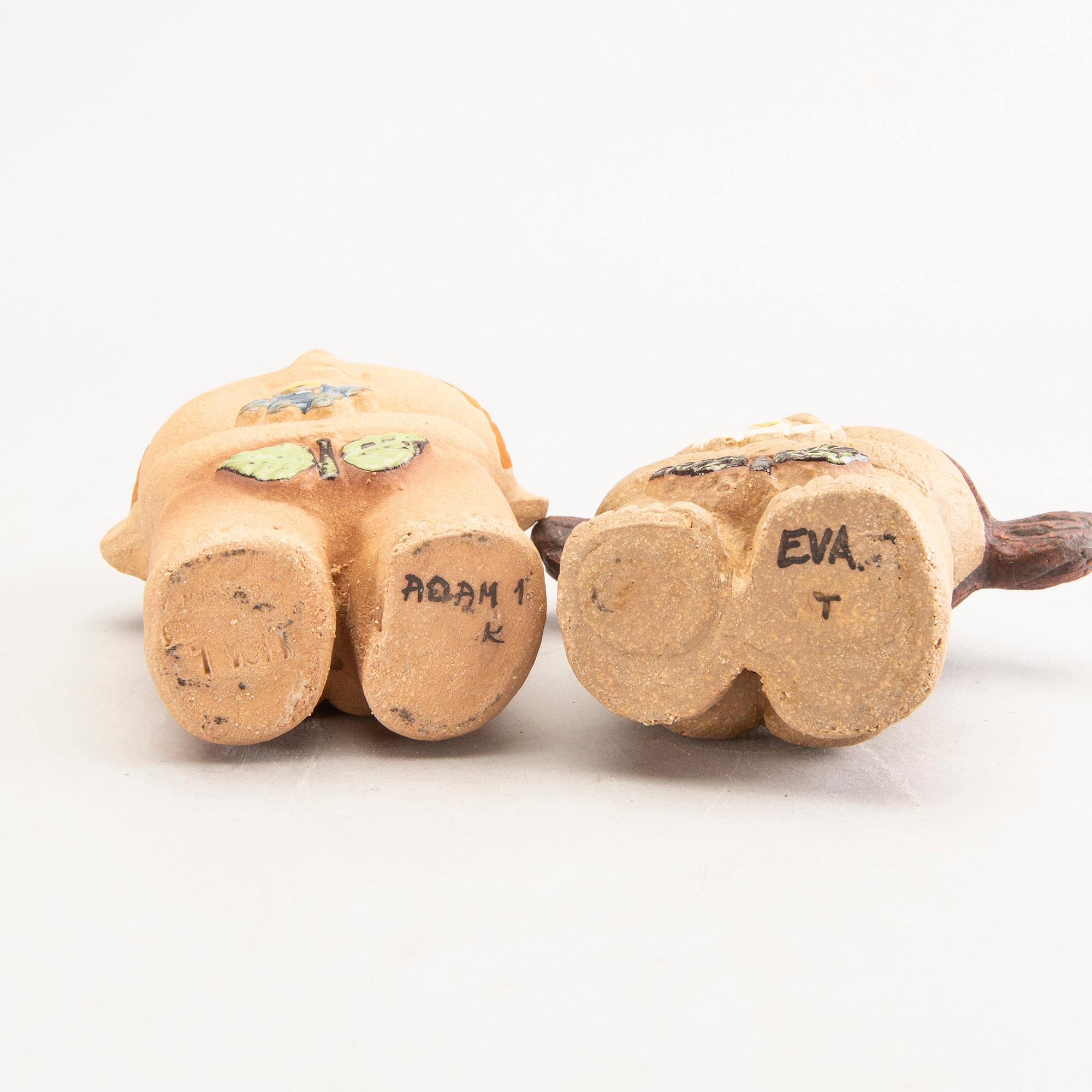 Lisa Larson,  figuriner, 2 st, stengods, Gustavsberg.