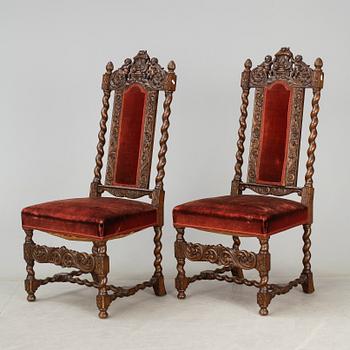 STOLAR, 2 st. Barockstil. 1900-talets början.