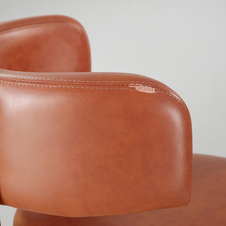 Two bar stools and a bar table by Börje Johanson, model "Jupiter", for Johanson design, second half of the 20th century.