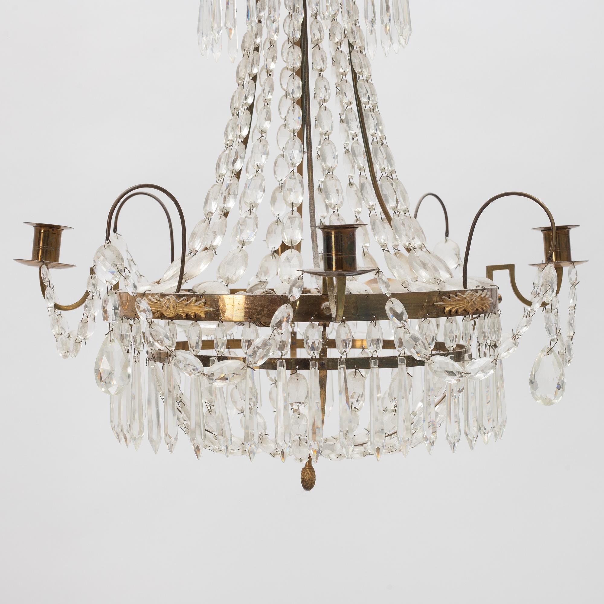 A Gustavian style chandelier, 20th Century.