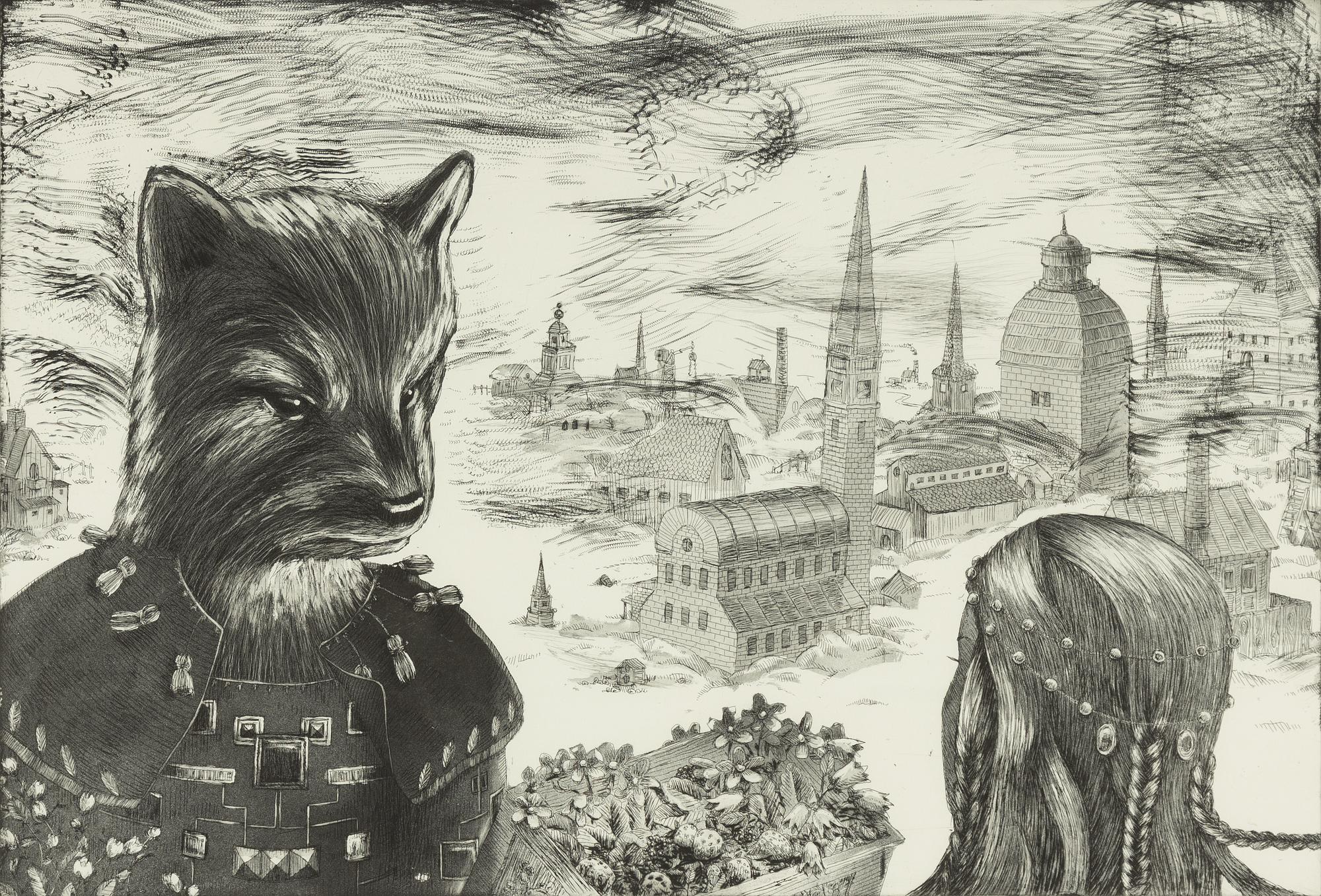 Ernst Billgren, "VId vägens slut", Ur portföljen "Vid vägens slut".