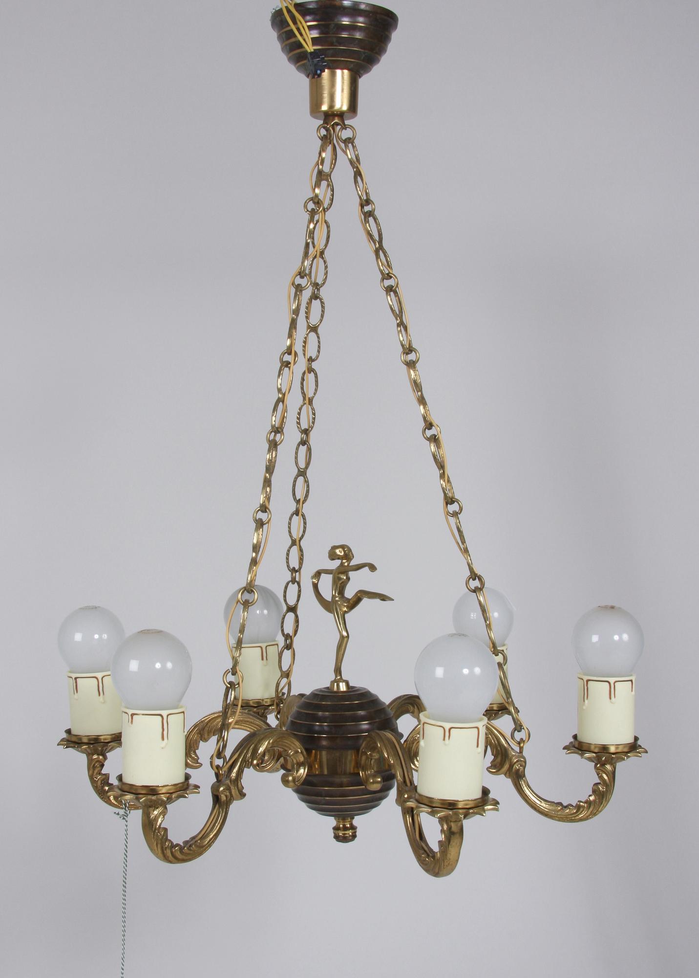 TAKARMATUR, 6 ljusarmar, art deco.