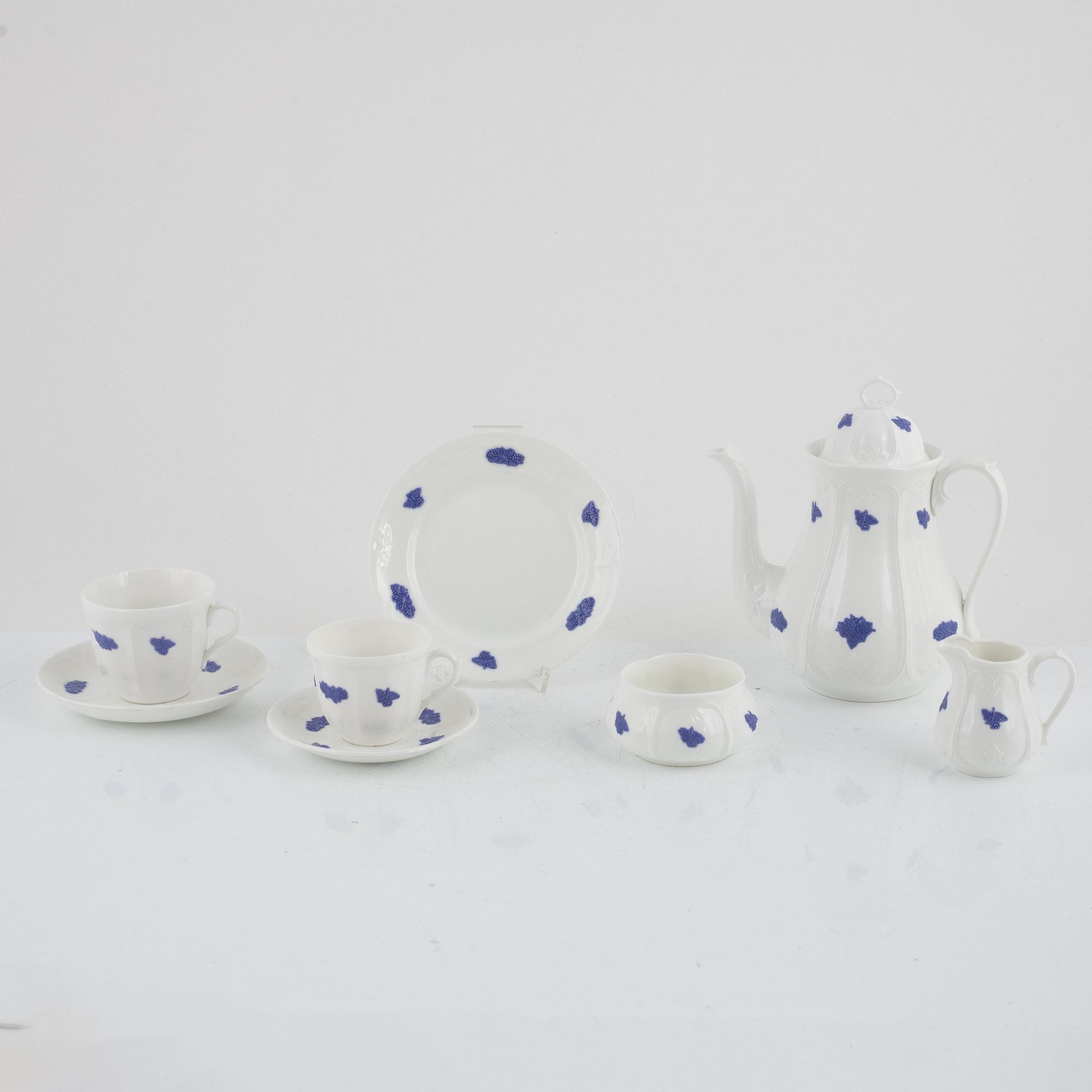 A 35-piece coffee and tea service, 'Blå Blom', Gustavsberg.