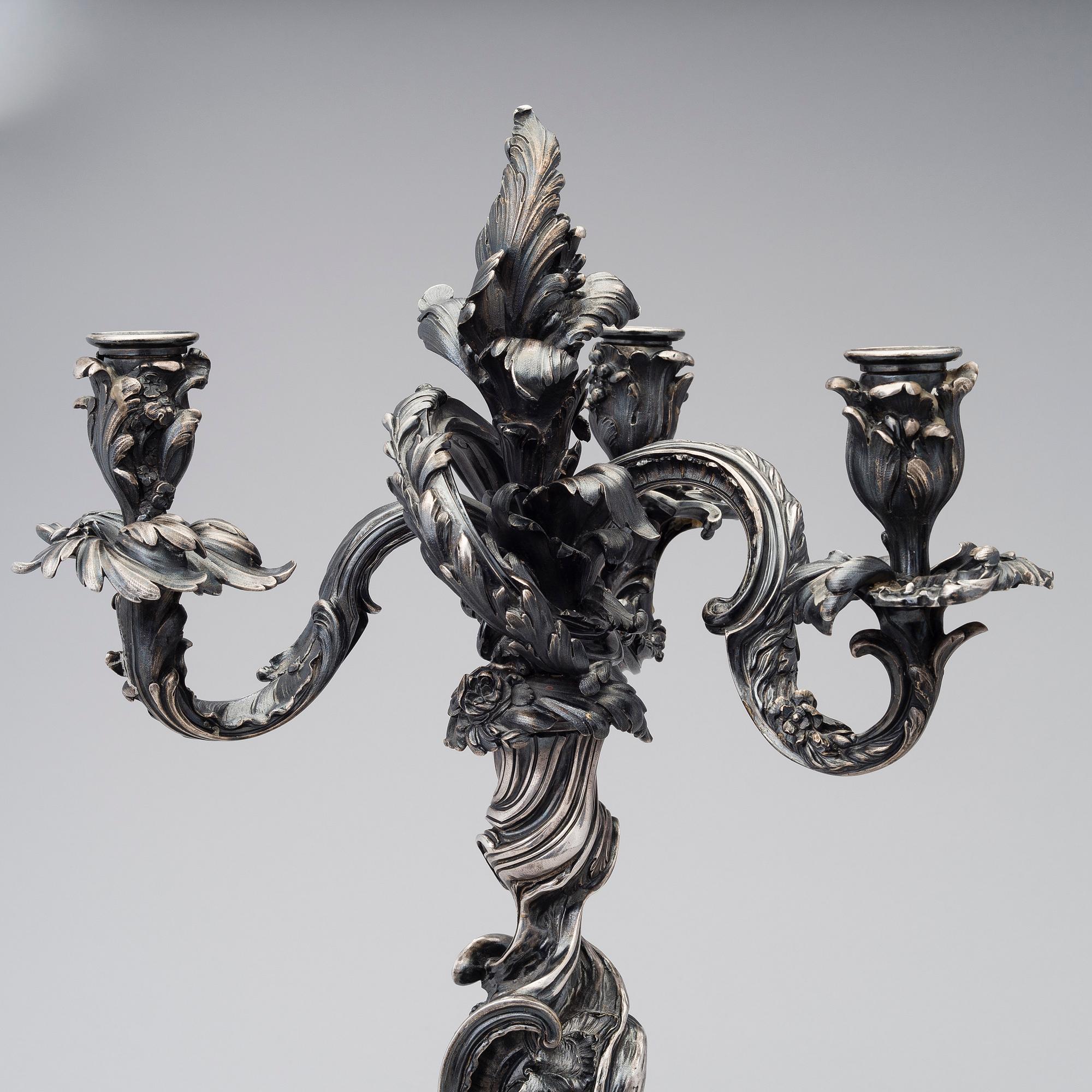 A CANDELABRUM BY EUGÈNE HAZART, signed Eug. Hazart, Paris, the late 19th century.