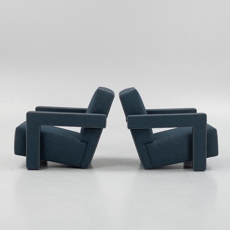Gerrit Rietveld,  a pair of 'Utrecht' armchairs by Cassina.
