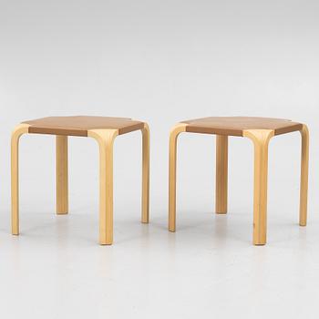 Alvar Aalto, a pair of model X601 stools, Artek.