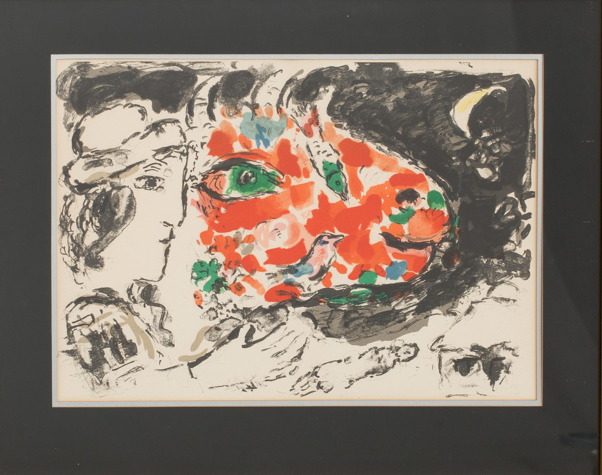 MARC CHAGALL, färglitografi, ej signerad.