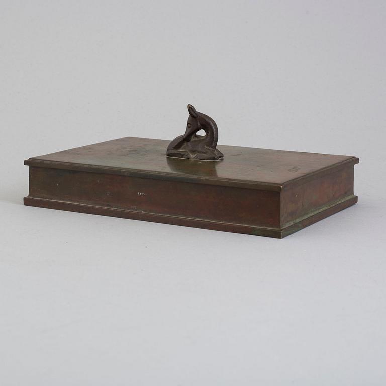 SUNE BÄCKSTRÖM, a bronze box from Malmö, 1930's.