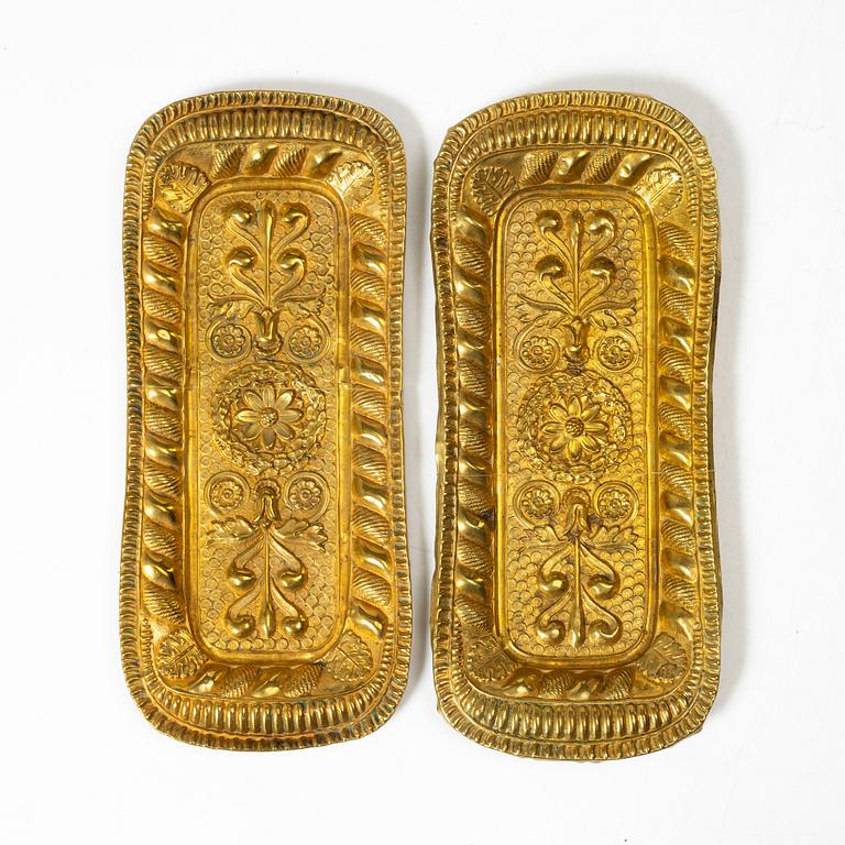 Mässing, 7 delar, 1700-1900-tal.