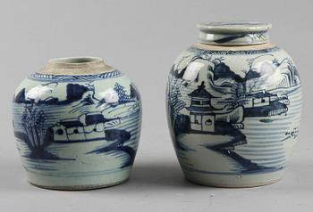 BOJANER, 2 st, porslin, Kina, Qianlong, 1700-tal.